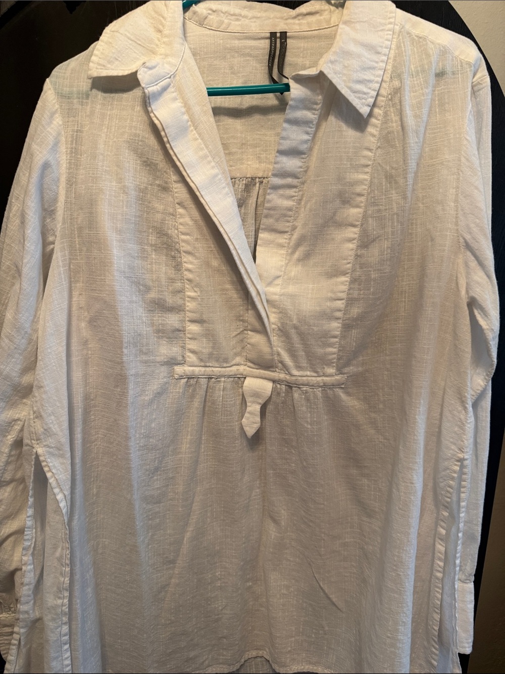 Anthropologie White Lightweight Tunic Top